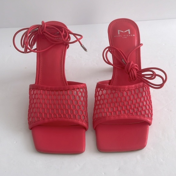 MARC FISHER $159 Women’s Dallyn Ankle Tie Sandal Pink Heel Shoes Size 6.5 M New - Picture 4 of 6